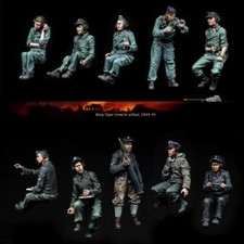 1/35 Scale WWII German King Tiger Tank Crew Resin Figures Set 1944-45 10pcs