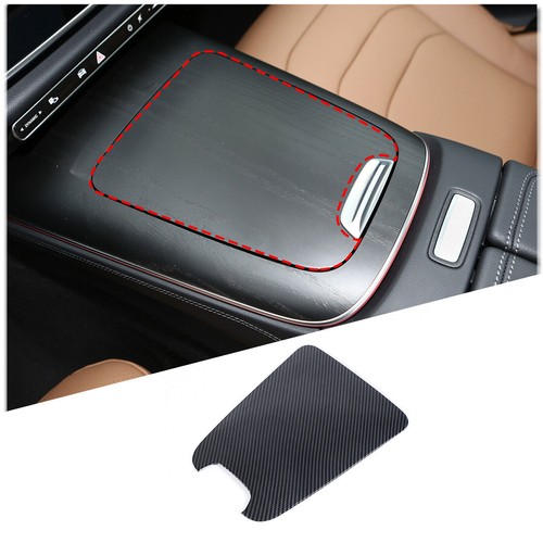 ABS Carbon Fiber Center Armrest Box Cover For Benz E-class 2024+ - Picture 2 of 6