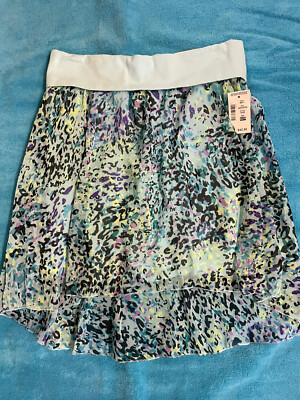Womens Juniors Aeropostale AQUA PURLE LIME CHEETAH PRINT skirt Coverup XS