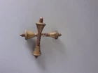 Pair Small Antique Brass Double Finials /handles Screws