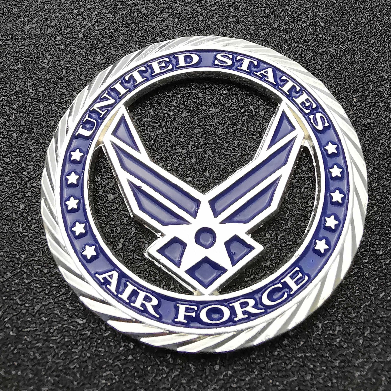 USAF Air Force Hollow Out Enamel Badge Coin Military Medal Color Logo