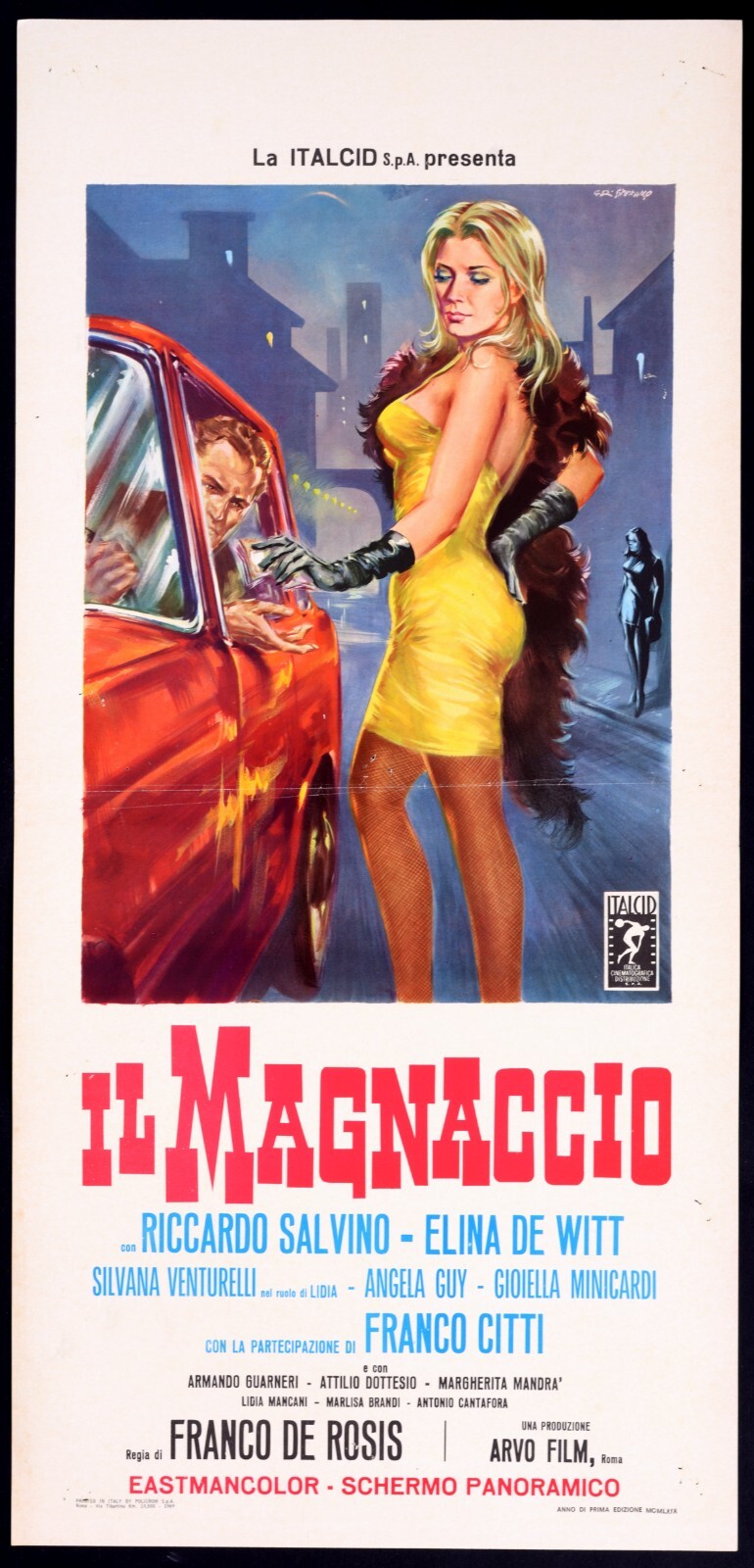 Locandina originale film Il magnaccio (1969) - Regia di Franco De Rosis