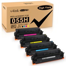 With Chip 4PK High Yield 055H Toner Compatible for Canon MF743Cdw MF741Cdw MF745