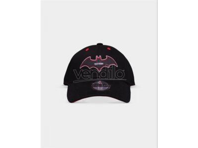 Warner Batman Curved Cap Schwarz Und Rot Difuzed