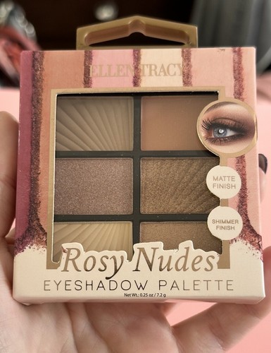 Ellen Tracy Eyeshadow Palette 6 Neutral Shades Rosy Nudes Matte & Shimmer New! - Picture 2 of 3