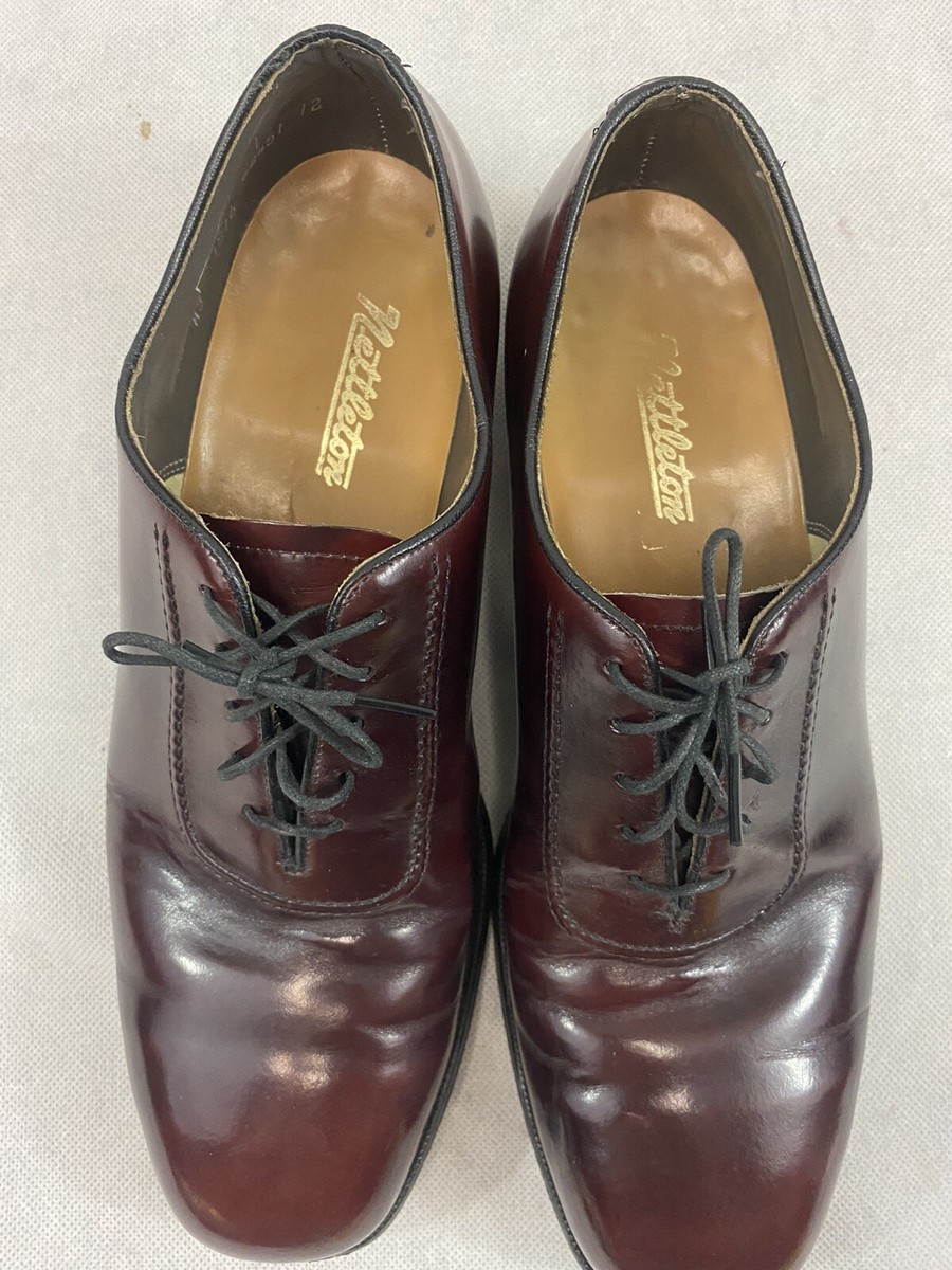 Nettleton USA Oxblood Oxford Burgundy Plain Toe SHOES Men  display picture 3