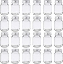 U Pack 2Oz Mason Jar with Silver Lid for Honey Jam Spice Pack of 24 Sets New