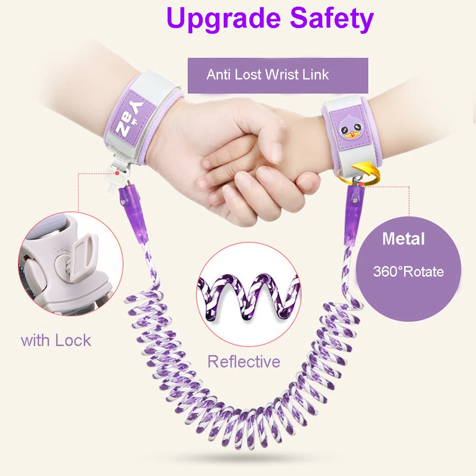 Baby Child Anti Lost Wrist Link Safety Harness Strap Rope Leash Walking Belt - Image 2 of 4