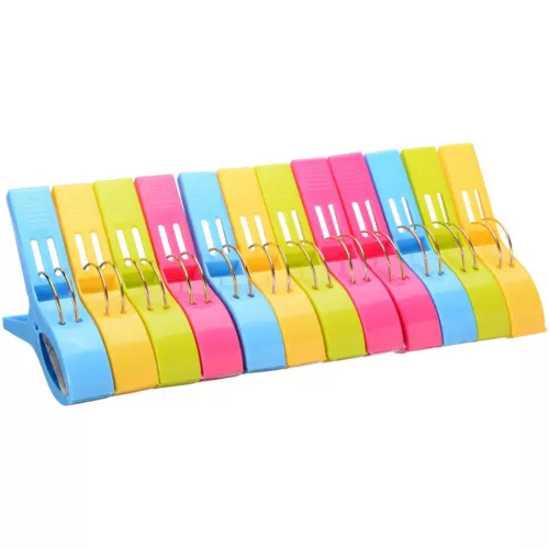 10pcs ABS Beach Towel Clips Large Windproof Clothes Hanging Peg Quilt Clamp