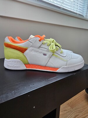 Size 12 - Reebok Montana Cans x Workout Plus White Pure Orange Poison CN6333