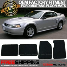 Fit 99-04 Mustang Oe Factory Fitment Floor Mats Carpet Front Rear Nylon Black