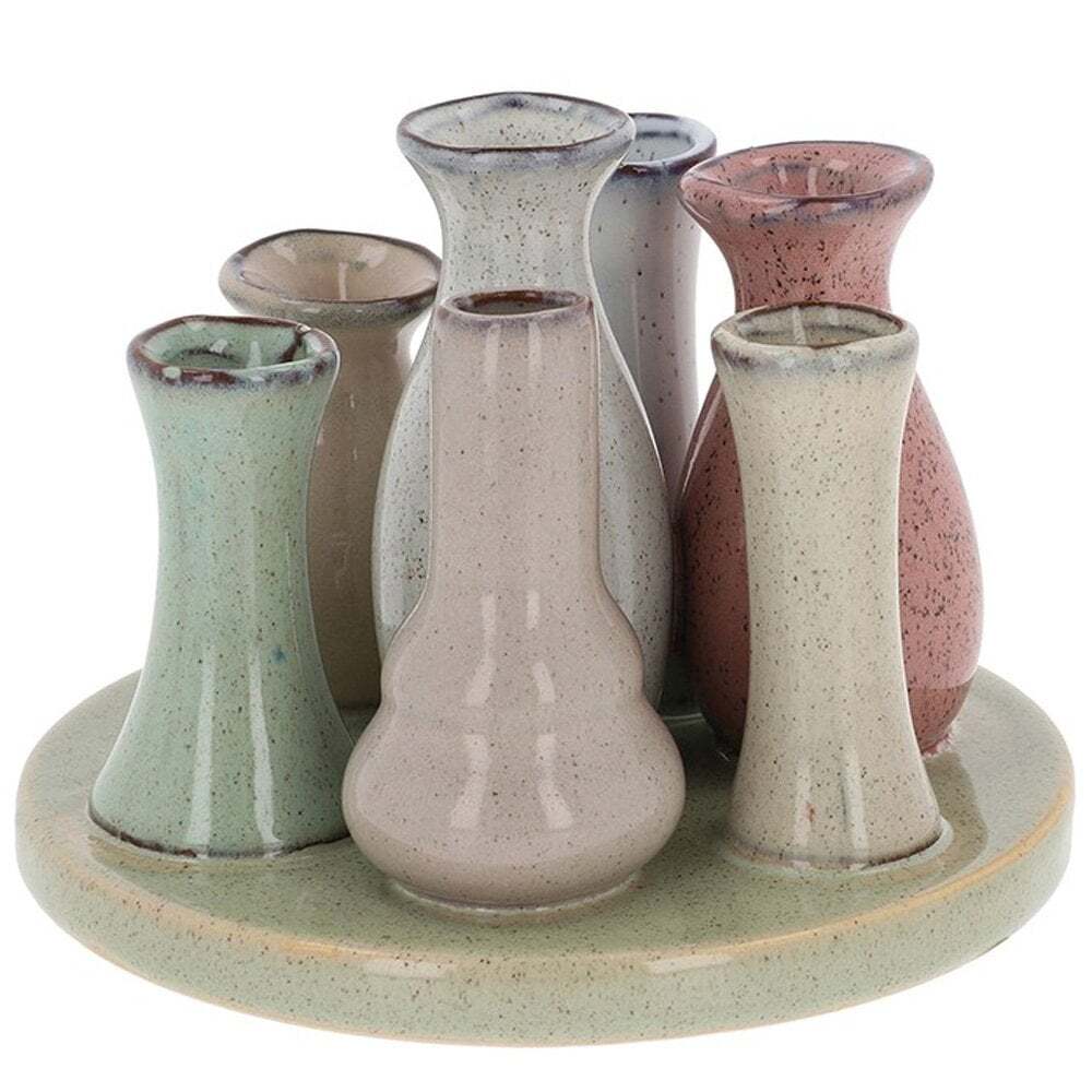 Shudehill Giftware Petite Pottery 7 Stem Vase 346121