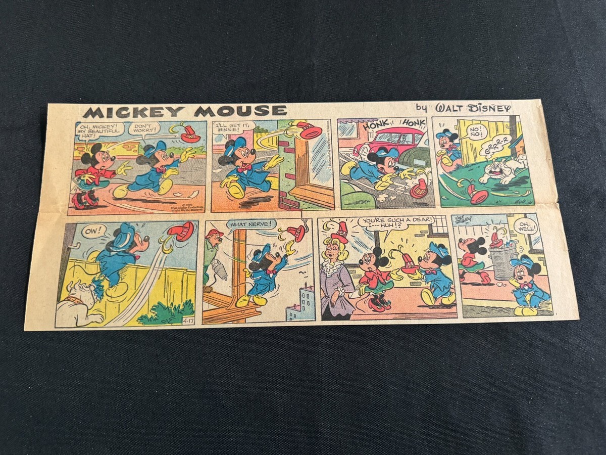 02b Walt Disney's MICKEY MOUSE Lot of 9 Sunday Third Page Strips