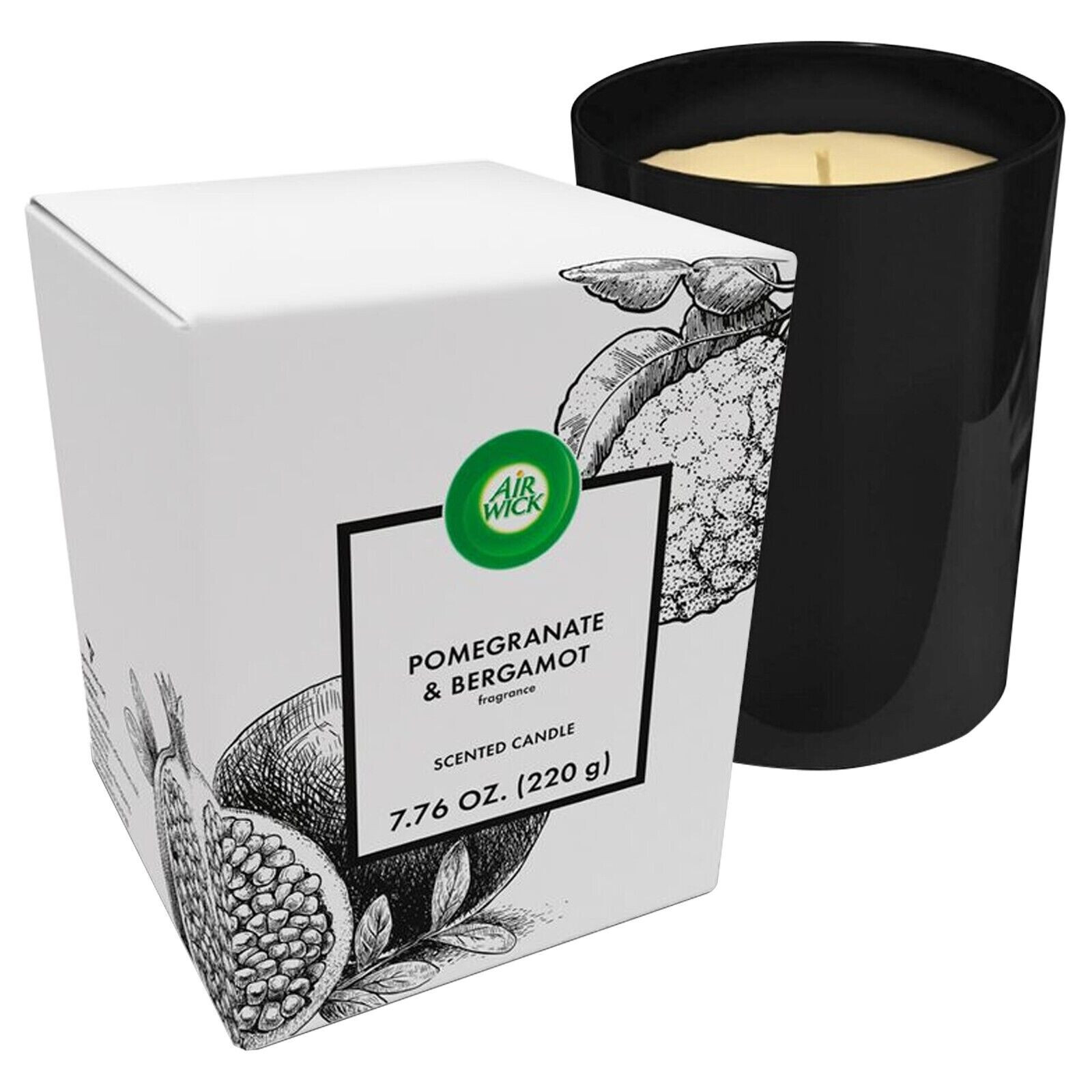 2 x Air Wick Scented Candles - Pomegranate & Bergamot 220g