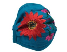 Face Mask Mexican Embroidered Floral Face Cover Handmade in Mexico 