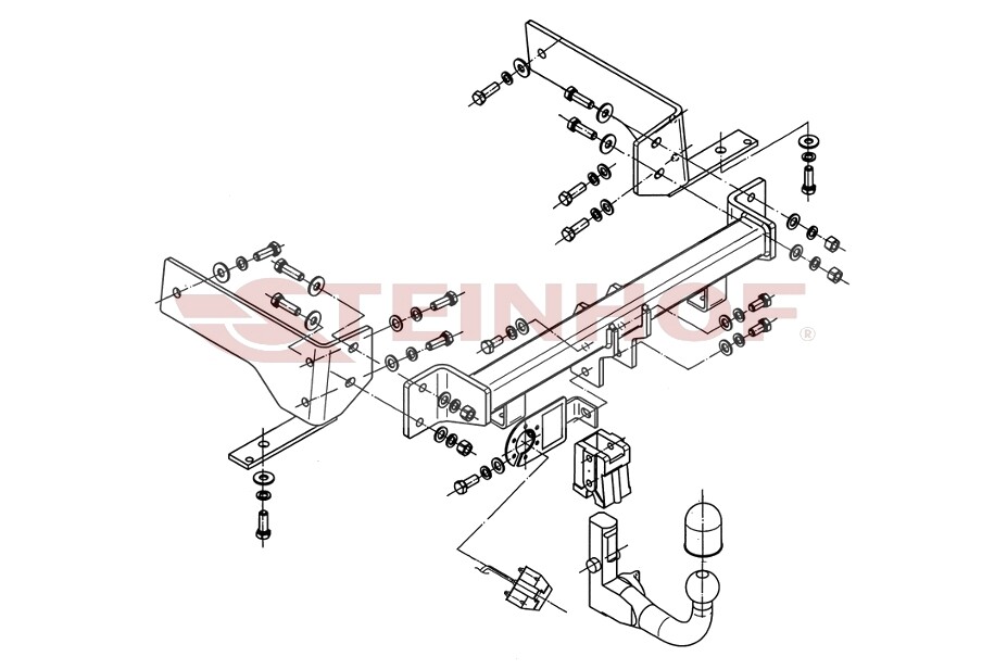 Gancio Traino Estraibile Per Chevrolet Captiva C100 2006-2013 + Kit Elettrico 13 Poli – Omologato ISO