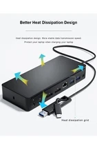 Dell D6000 Universal Docking Station - Black - for Windows and Mac