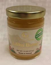 LILIKOI BUTTER PASSION FRUIT SPREAD HAWAIIAN PARADISE CANDIES - 7.5 OZ JAR