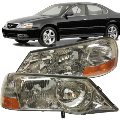 Headlights Set HID Type Fits 02-03 Acura 3.2TL Sedan Base/Type-S