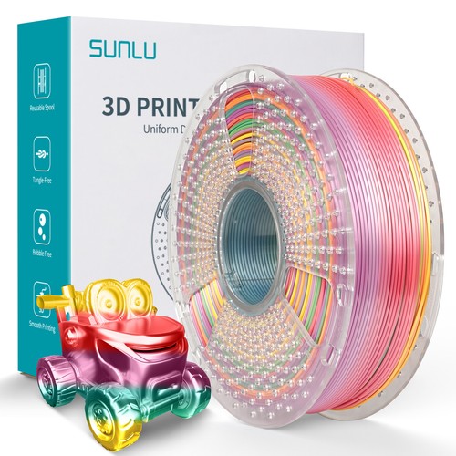 SUNLU 1KG SILK Rainbow 01 3D Printer Filament 1.75MM SILK,8m Gradient Rainbow