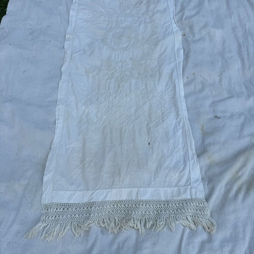 Antigua colcha candlewick acolchada a mano de 1800 blanca de colección - Imagen 7 de 13