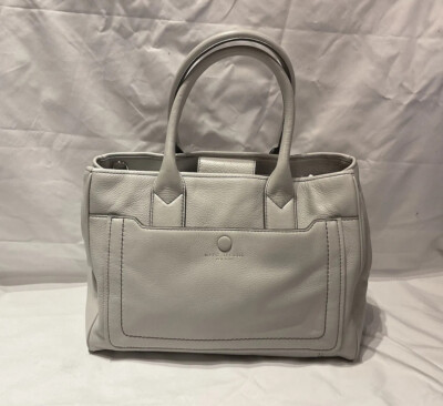 100% Authentic NWT Marc Jacobs Empire City Leather Purse Light Grey
