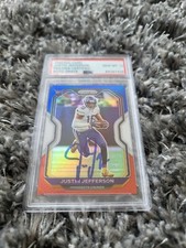 Justin Jefferson Signed 2020 Prizm RWB Rookie Card #398 PSA/DNA Gem Mint 10 AUTO