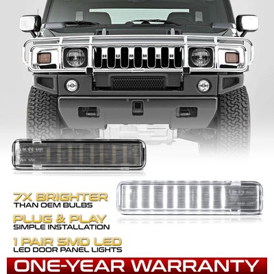 LED Interior Door Courtesy Lights Pair Set For 1995-2006 Tahoe Suburban Yukon H2