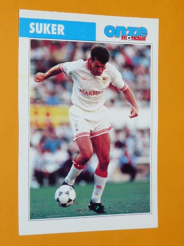 FICHE FOOTBALL ONZE MONDIAL 1995 DAVOR SUKER CROATIE HRVATSKA FC
