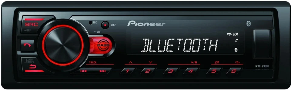 Autoradio Pioneer MP3 con Bluetooth + Mascherina Cornice per Fiat Punto 188 - Immagine 3 di 4