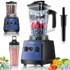 PRASKY Countertop Blender, 70oz Capacity, 1000W Motor, 6 Speeds, Stainless Steel