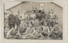 WW1 RP POSTCARD A GROUP OF FRENCH SOLDIERS & AVIATORS C1917 Mailly-le-Camp