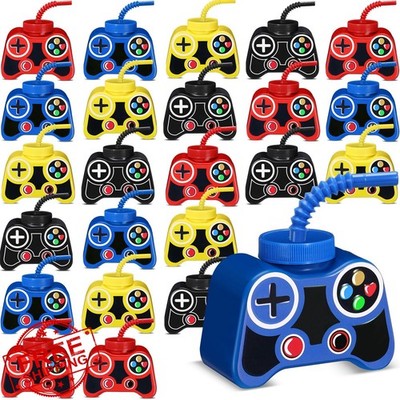 Mifoci 24 Video Game Party Cups with Straw 10oz
