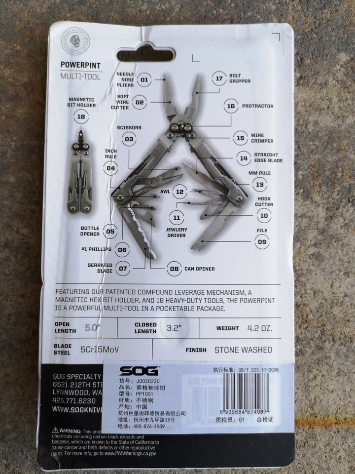 Sog PowerPint Multitool with sheath - Bild 3 von 4