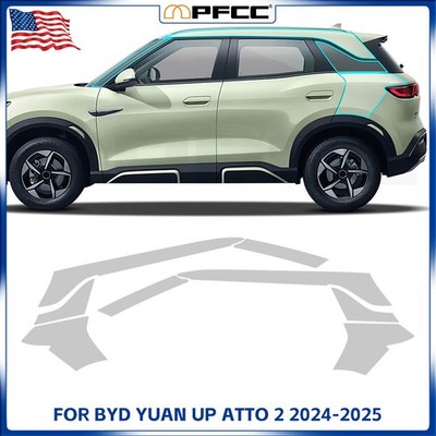 For BYD ATTO2 2024-UP Rear Side Precut Paint Protection Film Gloss Clear TPU PPF