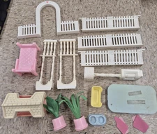 Lot of Vintage Fisher Price Loving Family Dollhouse House Replacement Parts