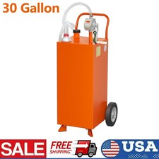 Fuel Caddy 30 gal Portable Gas Caddy on Wheels with Manual Transfer Pump