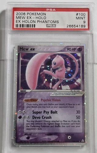 Mew EX 100/110 Holon Phantoms 2006 PSA 9 Mint