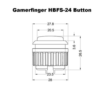 8pcs Original Gamerfinger 24mm 30mm Scew In Mechanical Buttons