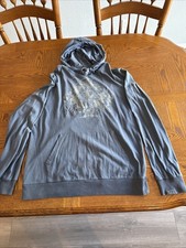Nautica Jeans Co. Vintage Circa 2005 Type N-3 Pullover Hoodie Blue Cotton Medium