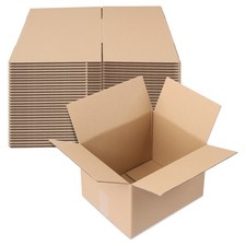 50 Pcs Yellow Cardboard Boxes 12x10x8in Shipping Storage Moving Mailers