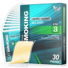 Nicotine Patches Step 3 Easy and Effective Helps Quit Smoking, 7 mg, 30...