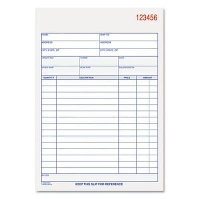 Cardinal Brands 46500 Carbonless Sales Order Book 50 Sheets 5.56x7.94