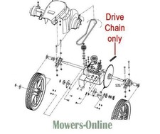 Billy Goat MV Series Drive Chain 840072-S MV600SPE MV650SPH Wheeled Vacuum
