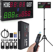 2025 LED Electronic Scoreboard Digital Score Keeper with Remote  Tripod, Basket