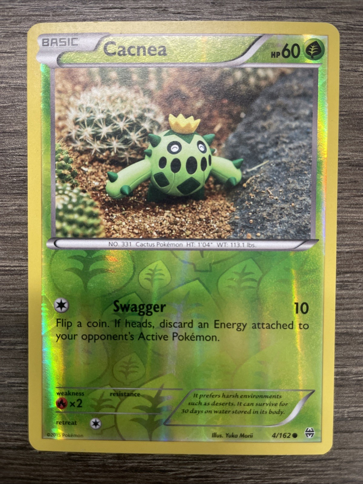 Cacnea Reverse Holo 4/162 XY - BREAKthrough NM Pokemon Fast Ship