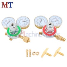 Acetylene CGA510 & Brass Oxygen CGA540 Regulators Gauges Welding Torch Kit