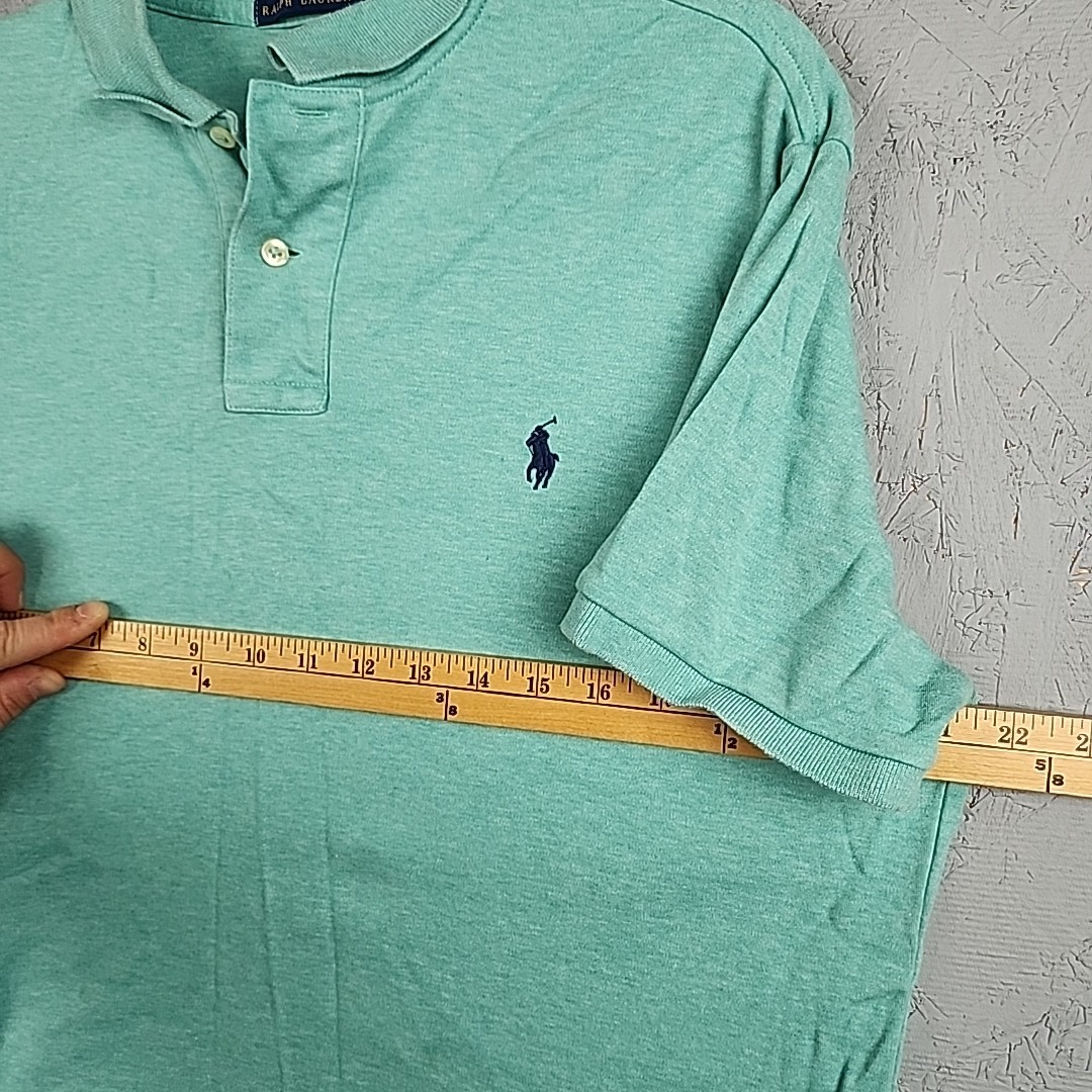 Polo Ralph Lauren camicia uomo grande verde piccolo pony polo golf preppy slim fit