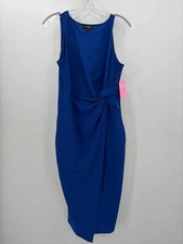Pre-Owned Guess Blue Size Medium Midi Sleeveless Dress