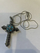 Snap Cross Necklace . Fits All Ginger Snaps. Chain Length 18 Inches.